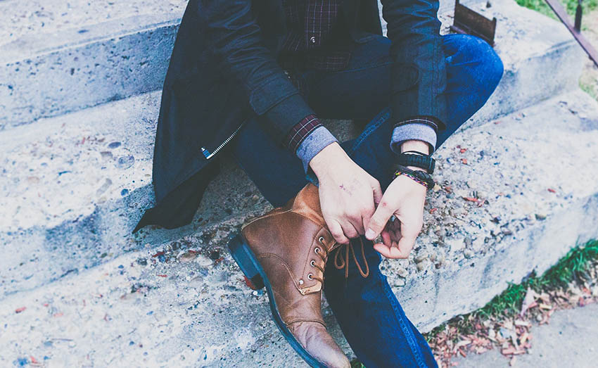 Botas de cuero vegano hombre
