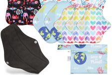 Eco-friendly, reusable, winged sanitary napkins and panty liners