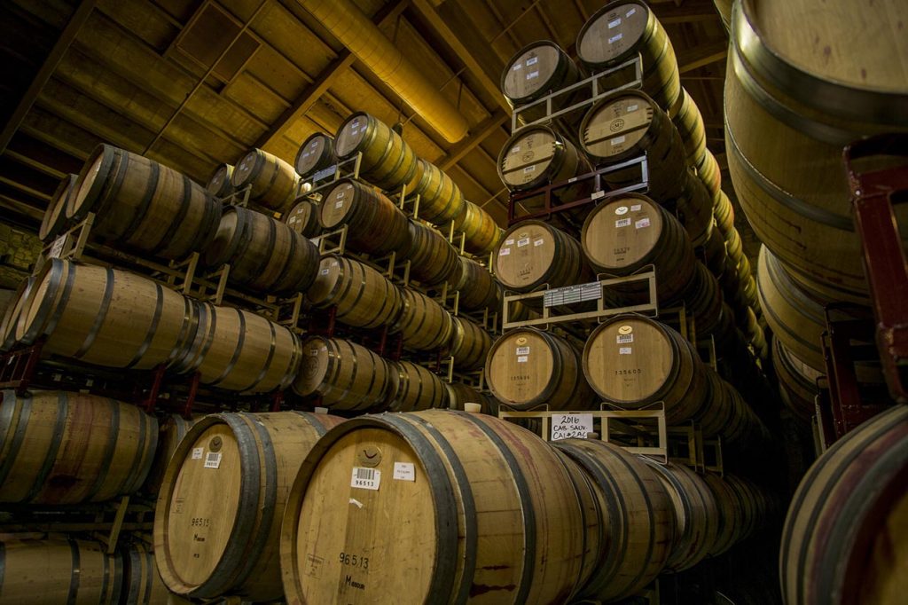 Wine barrels and casks